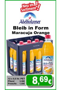 Bleib in Form Maracuja Orange 12x05PET